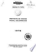 Proyecto de Cod́igo penal colombiano 1978