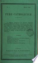 Pure catholicism (El Catolicismo neto, ed. J. Calderón).