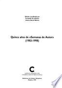 Quince años de Semanas de Autor (1983-1998)