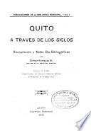 Quito a traves de los siglos