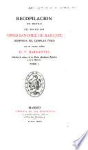 Recopilacion en metro del bachiller Diego Sanchez de Badajoz