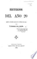 Recuerdos del Año 20. Apuntes y documentos para servir á la Historica Argentina