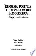 Reforma política y consolidación democrática