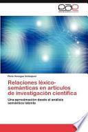 Relaciones léxico-semánticas en artículos de investigación científica