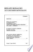 Renato Rosaldo Lecture Series Monograph