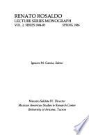Renato Rosaldo Lecture Series Monograph