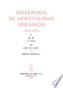 Repertorio de medievalismo hispánico (1955-1975)