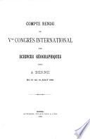 Report of the ... International Geographical Congress