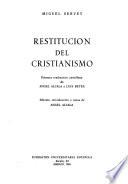 Restitución del cristianismo