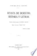Revista de derecho, historia y letras