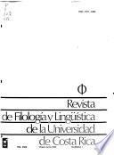 Revista de filología y lingüística de la Universidad de Costa Rica