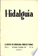 Revista Hidalguía número 25. Año 1957