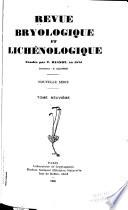 Revue bryologique et lichénologique