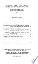 Revue des langues vivantes