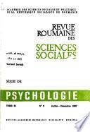 Revue roumaine des sciences sociales
