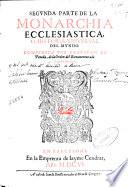 Segunda parte de la monarchia ecclesiastica o historia vniuersal del mundo