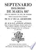 Septenario doloroso de Maria Ssma..