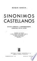 Sinónimos castellanos
