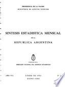 Síntesis estadística mensual de la República Argentina