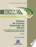 Sistema de Cuentas Nacionales de México. Series del PIB Trimestral a precios constantes retropolación para el periodo 1993-2002. Base 2003