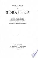 Sobre un trozo de música Griega