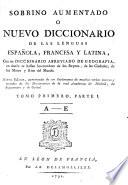 Sobrino Aumentado O Nuevo Diccionario De Las Lenguas Española Francesa Y Latina