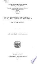 Spirit Leveling in Georgia, 1896 to 1914, Inclusive