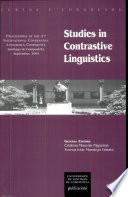 Studies in Contrastive Linguistics