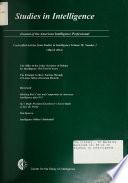 Studies in Intelligence