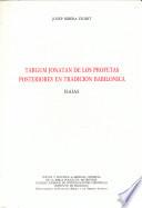 Targum Jonatan de los profetas posteriores en tradición babilónica