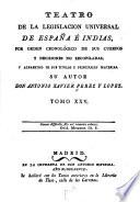 Teatro de la legislacion universal de España é Indias