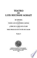 Teatro de Luis Rechani Agrait: Mi señoría