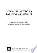 Teoría del método en las ciencias sociales