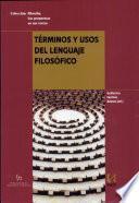 Términos y usos del lenguaje filosófico