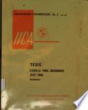 Tesis. Escuela para Graduados. 1947 - 1968. Resúmenes