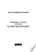 Testimonios y vivencias, 1937-1947