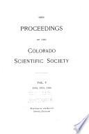 The Proceedings of the Colorado Scientific Society