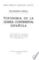 Toponimia de la Guinea Continental Española