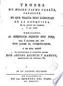 Trobes de --- en que tracta dels llinatges de la conquista de la Ciutat de Valencia