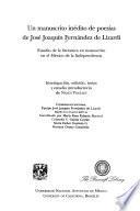 Un manuscrito inédito de poesías de José Joaquín Fernández de Lizardi