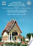 UNESCO-WIPO World Forum on the Protection of Folklore, Phuket April 8 to 10, 1997