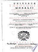 Universae theologiae moralis, 1