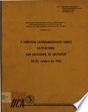 V Simposio Latinoamericano sobre Caficultura San Salvador, el Salvador