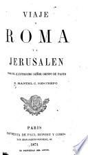 Viaje a Roma y a Jerusalem