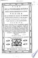 Vida de la venerable señora Doña Maria Orozco y Luxan