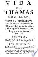 Vida de Thamas Kouli-Kan