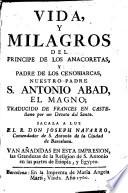 Vida y Milagros del ... S. Antonio Abad