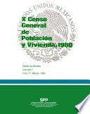X Censo General de Población y Vivienda, 1980. Estado de Morelos. Volumen I. Tomo 17