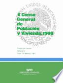 X Censo General de Población y Vivienda, 1980. Estado de Tlaxcala. Volumen I. Tomo 29