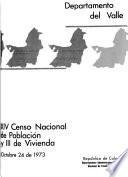 XIV [i.e. Decimocuarto] censo nacional de población y III de vivienda, 24 de octubre, 1973: Tolima